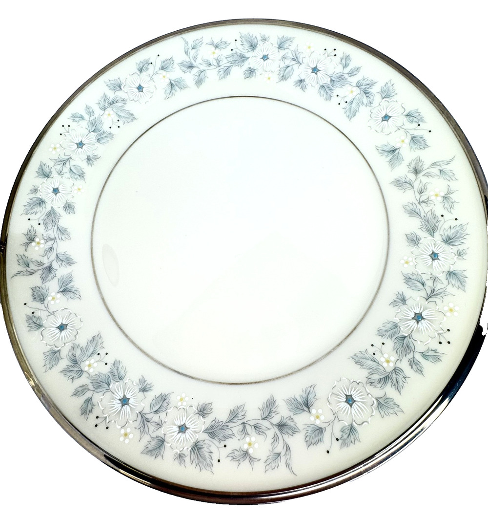 Lenox Windsong Salad Dessert Plate 8” Platinum Trim USA Vintage Replacement